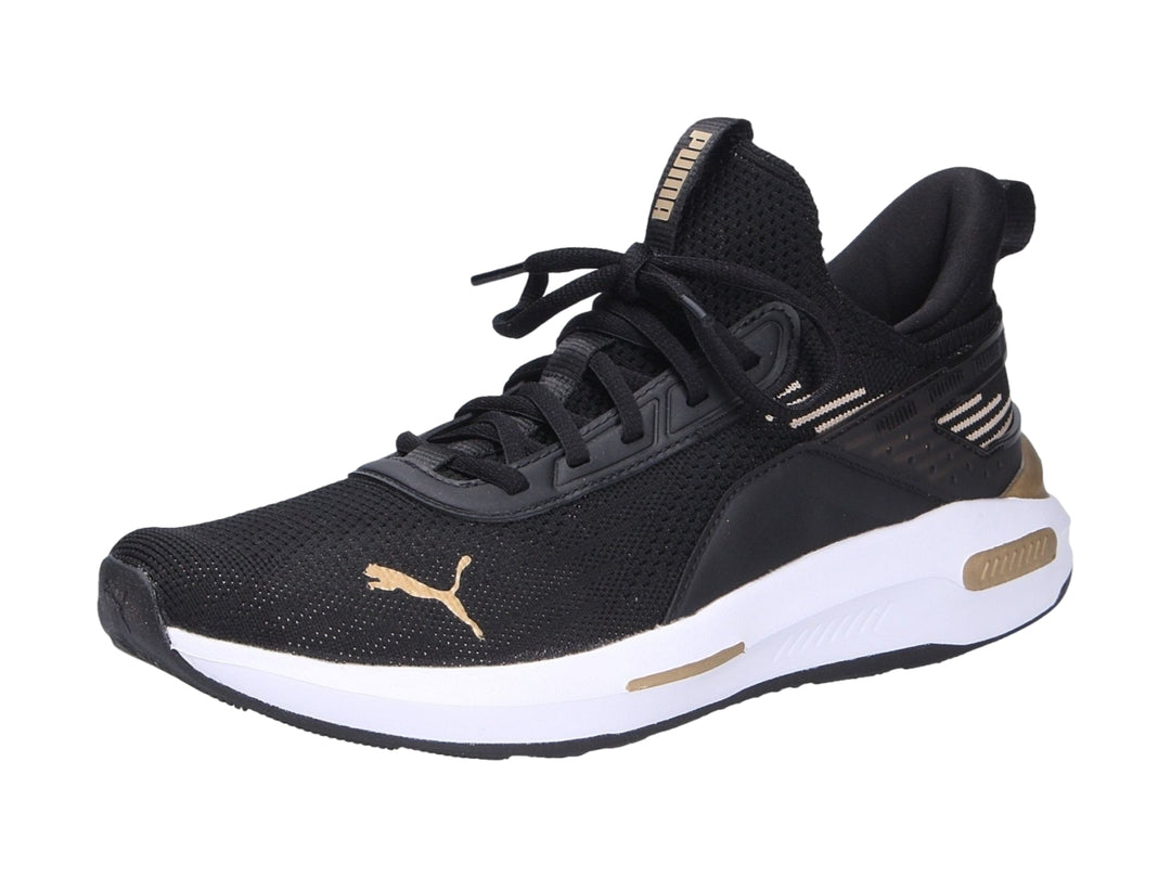 Tenis PUMA Softride Enzo 5 Hype Negro y Dorado para Mujer