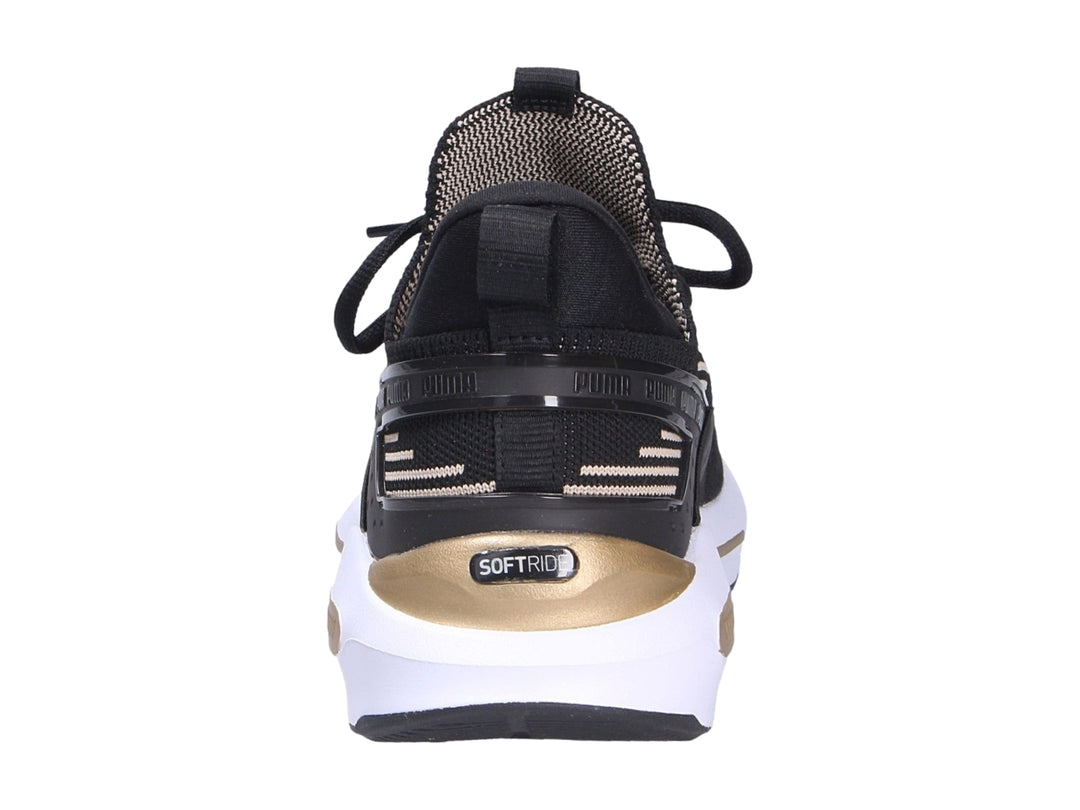 Tenis PUMA Softride Enzo 5 Hype Negro y Dorado para Mujer