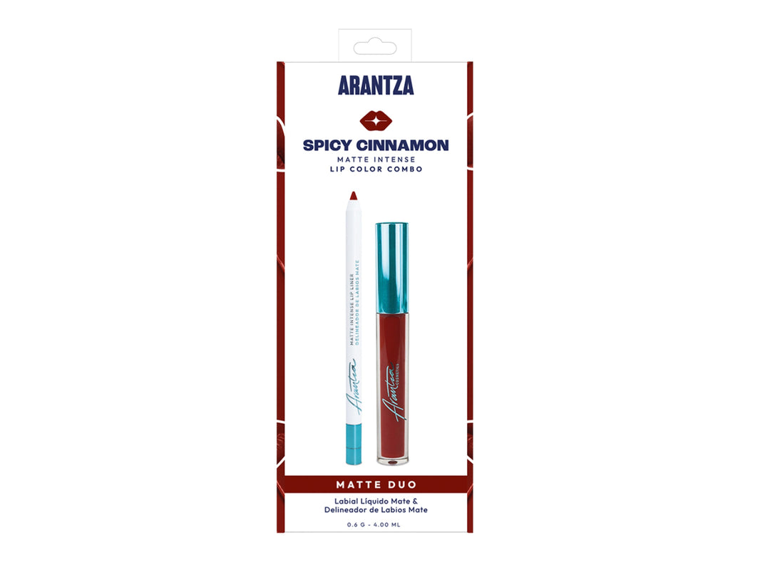 Combo Labial Mate Intense Arantza Cosmetics Spicy Cinnamon para Mujer