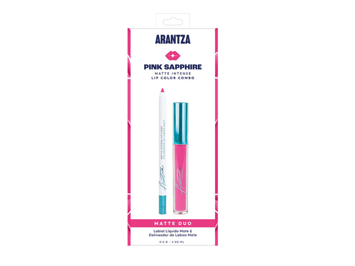 Arantza Cosmetics Combo Labial Matte Intense Pink Saphire para Mujer