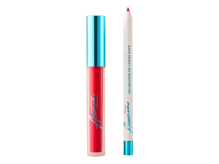 Combo Labial Matte Intense Red Lily Arantza Cosmetics para Mujer