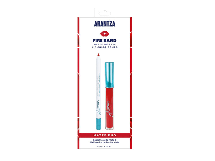 Combo de Labios Matte Intense Arantza Cosmetics Fire Sand