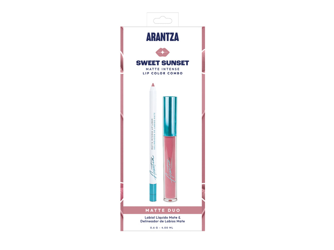 Combo de Labios Matte Intense Sweet Sunset Arantza Cosmetics para Mujer