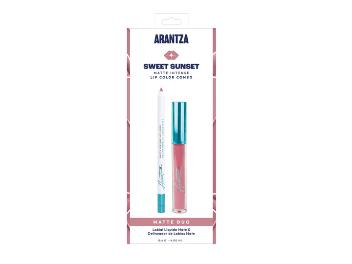 Combo de Labios Matte Intense Sweet Sunset Arantza Cosmetics para Mujer