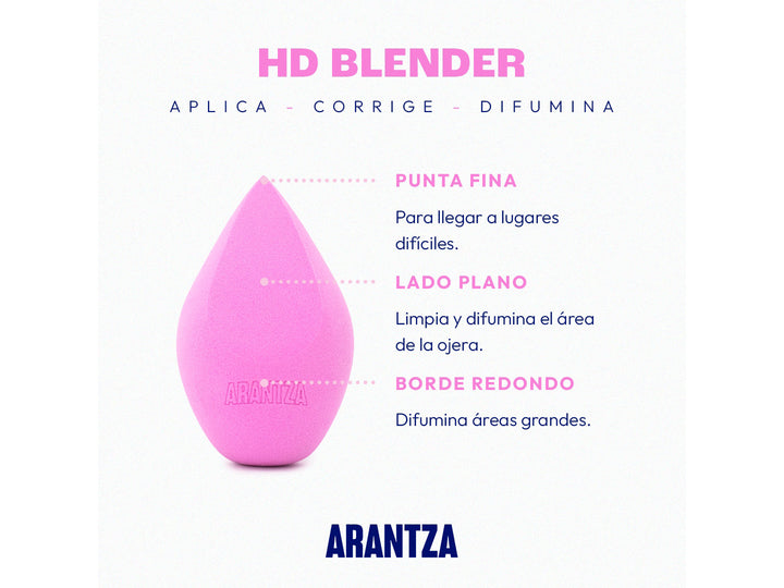 Esponja de Maquillaje Arantza Cosmetics HD Blender Negro Unisex