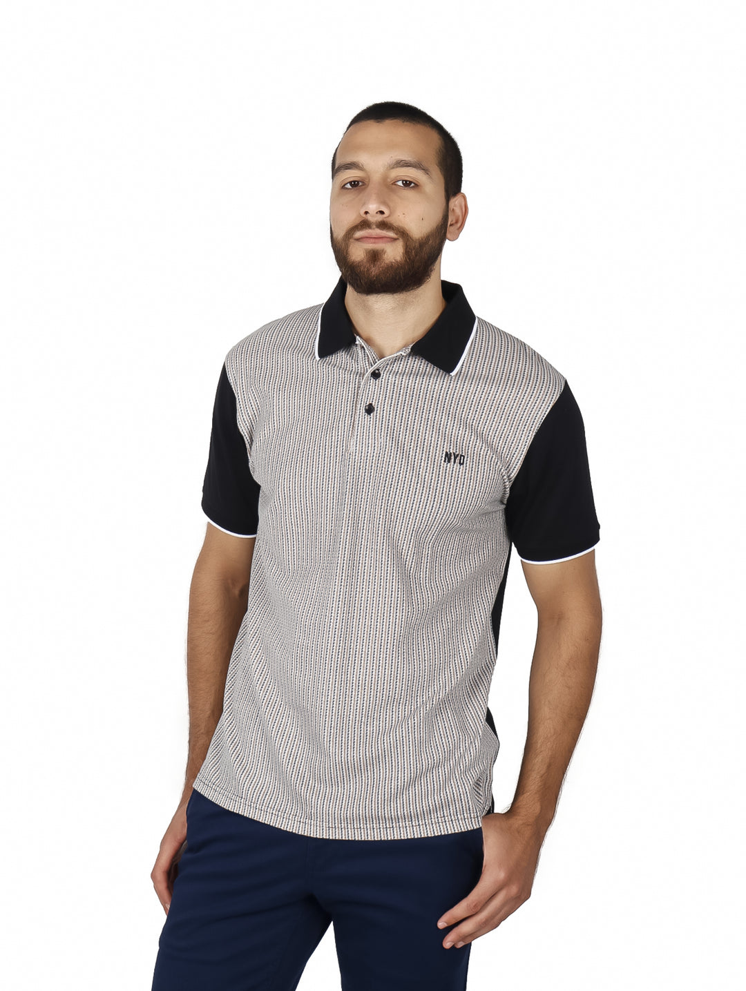 Playera Polo NYD Jeans Negro Hombre