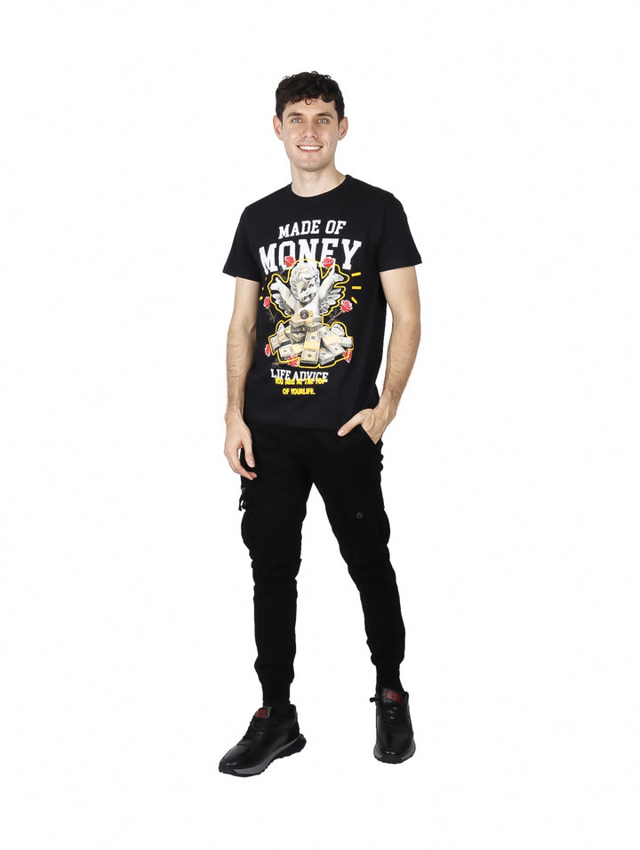 Playera Yakuza Estampado Gráfico Color Negro