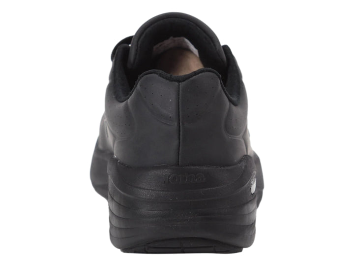 Zapato deportivo Joma modelo Minerva Lady en color negro total con suela Easy Step.