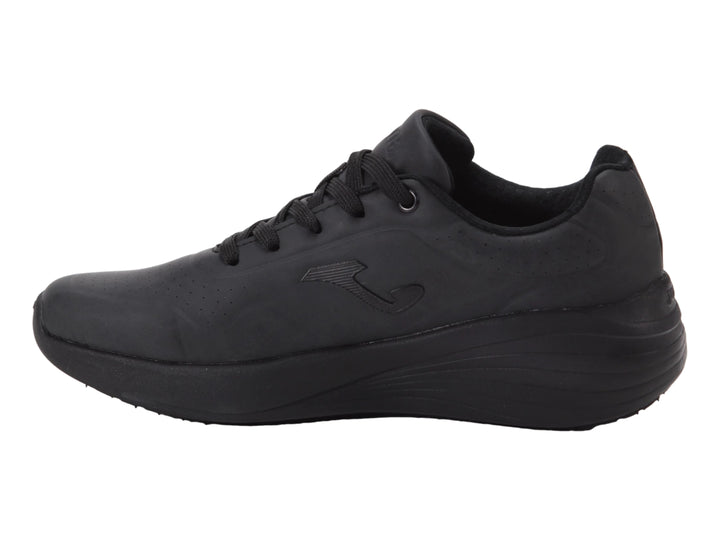 Zapato deportivo Joma modelo Minerva Lady en color negro total con suela Easy Step.
