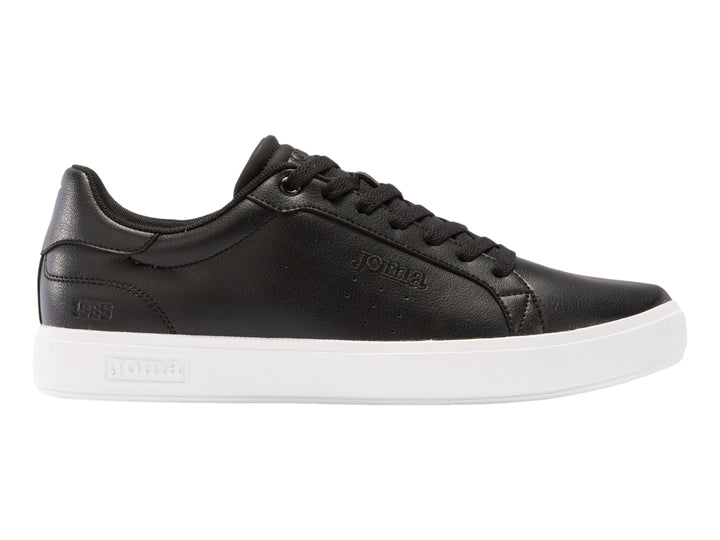 Tenis Joma para hombre en color negro con suela blanca y agujetas negras.