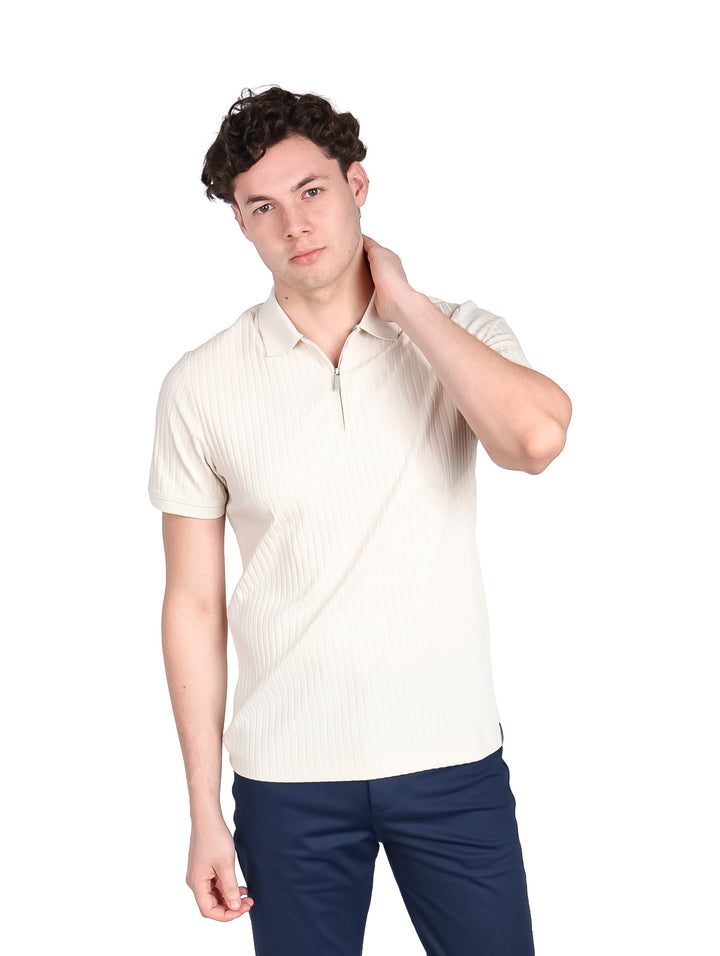 Playera Polo Perry Ellis Color Birch para Hombre