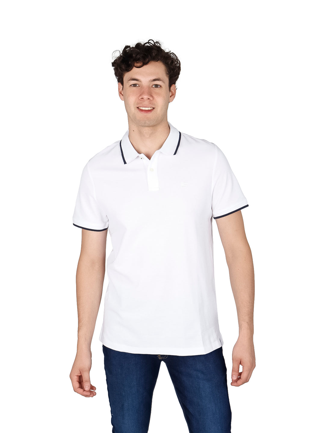 Playera Polo Perry Ellis Blanco para Hombre