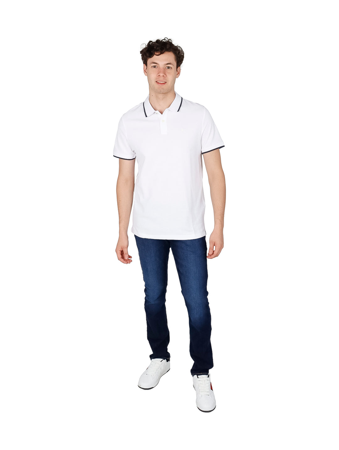 Playera Polo Perry Ellis Blanco para Hombre
