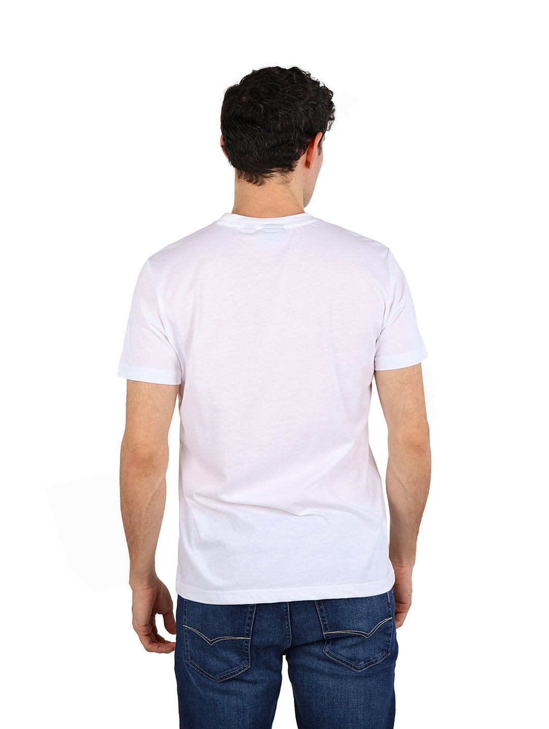 Playera Perry Ellis Blanca con Estampado para Hombre