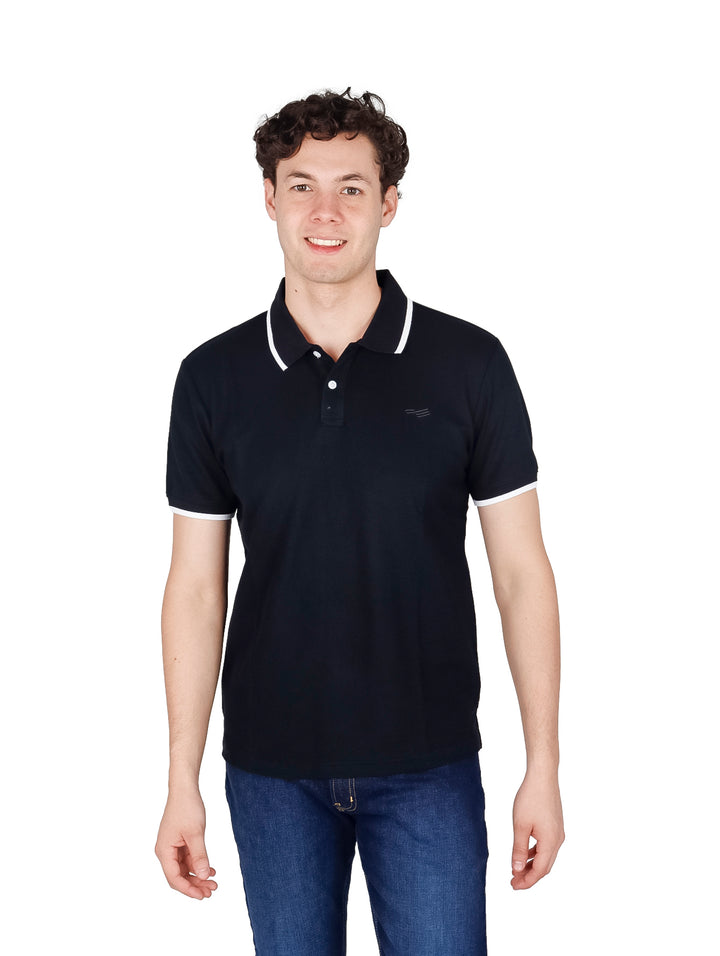 Playera Polo Perry Ellis Negro para Hombre