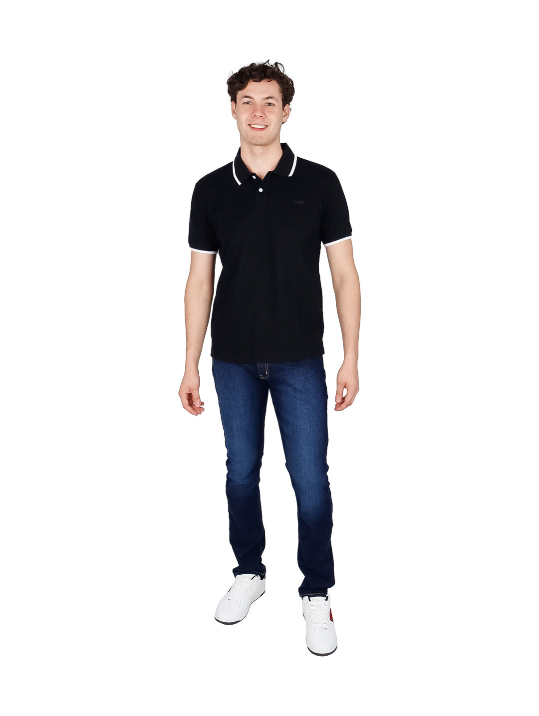 Playera Polo Perry Ellis Negro para Hombre