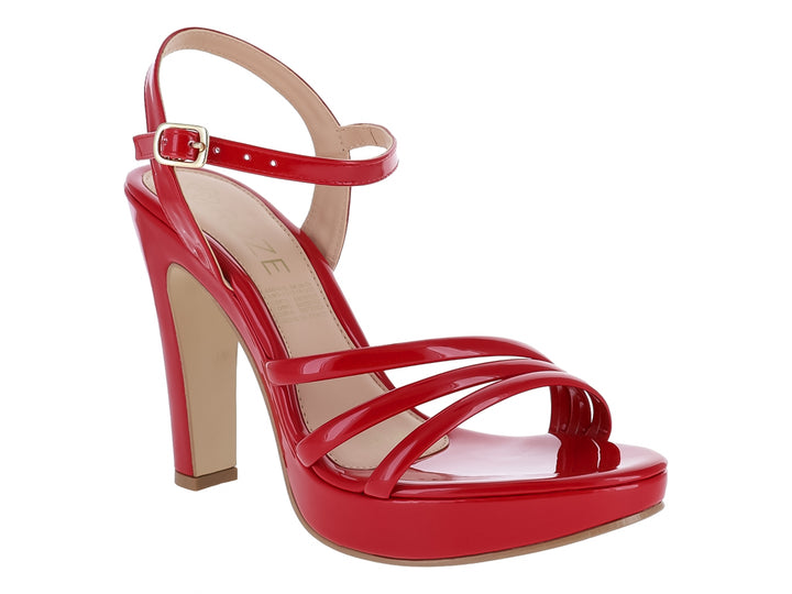 Sandalias Roze de Charol Rojo para Mujer