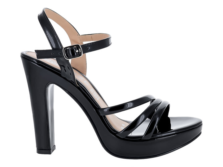 Sandalias Roze de Charol Negro para Mujer