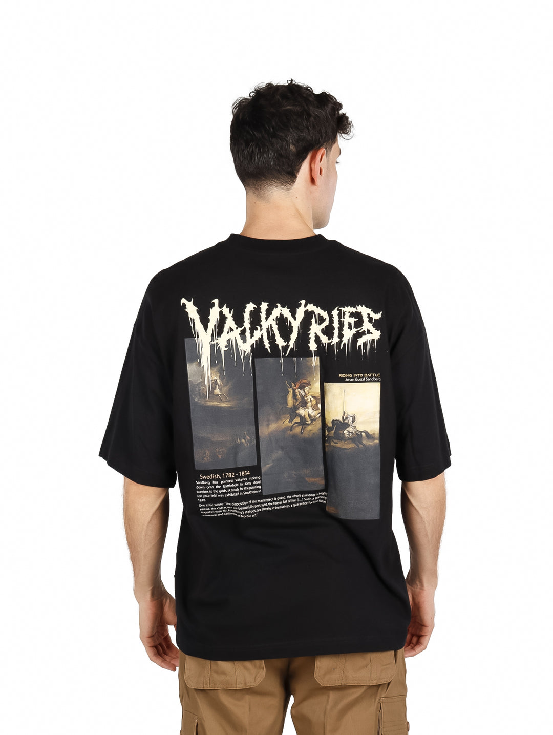 Playera Action Gear Oversized Negro para Hombre