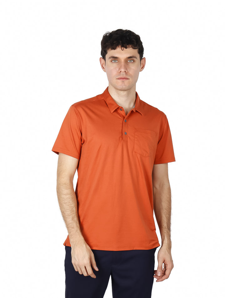 Playera Polo Eddie Bauer Color Ocre para Hombre