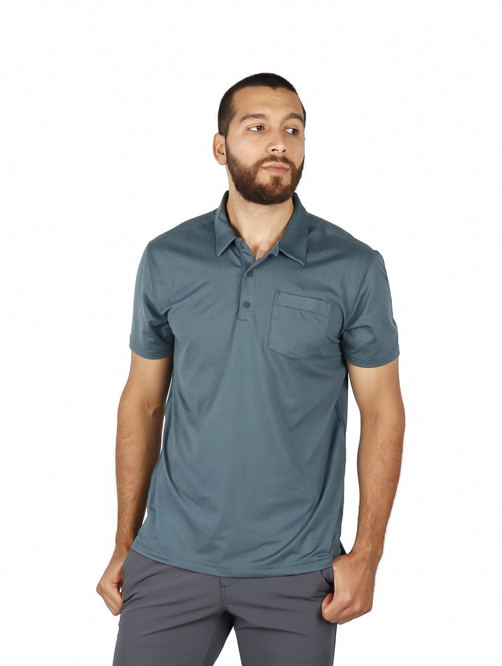 Playera Polo Eddie Bauer Color Rain para Hombre