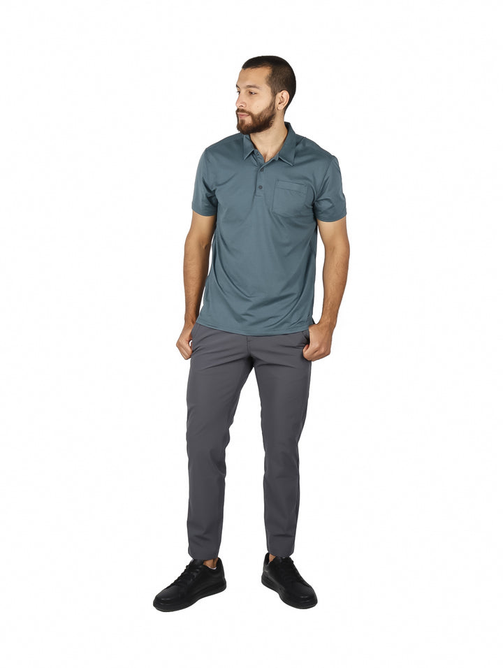 Playera Polo Eddie Bauer Color Rain para Hombre