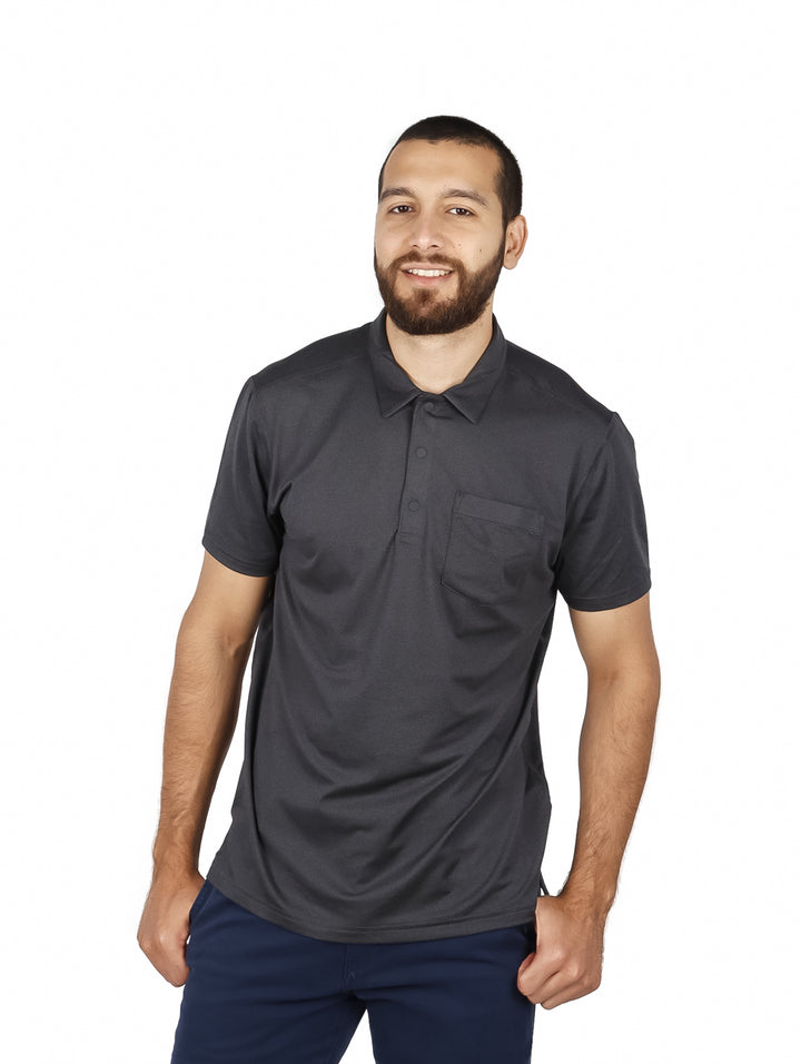 Playera Polo Eddie Bauer Color Gris Carbón para Hombre