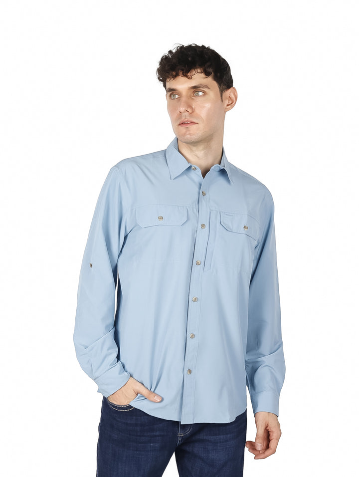 Camisa Eddie Bauer Atlas Exploration Blue Fog para Hombre