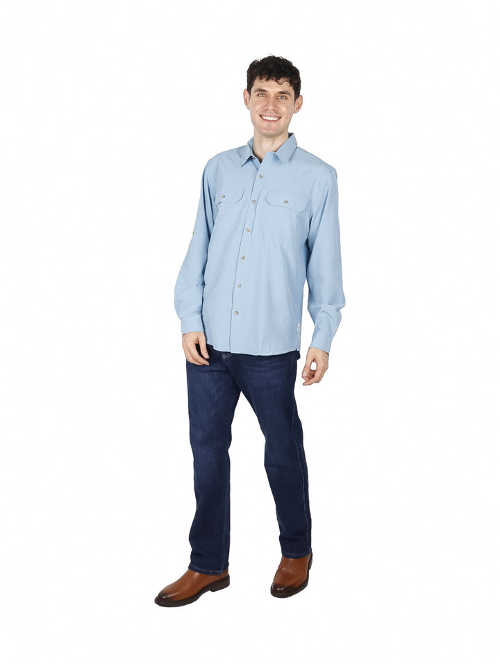 Camisa Eddie Bauer Atlas Exploration Blue Fog para Hombre