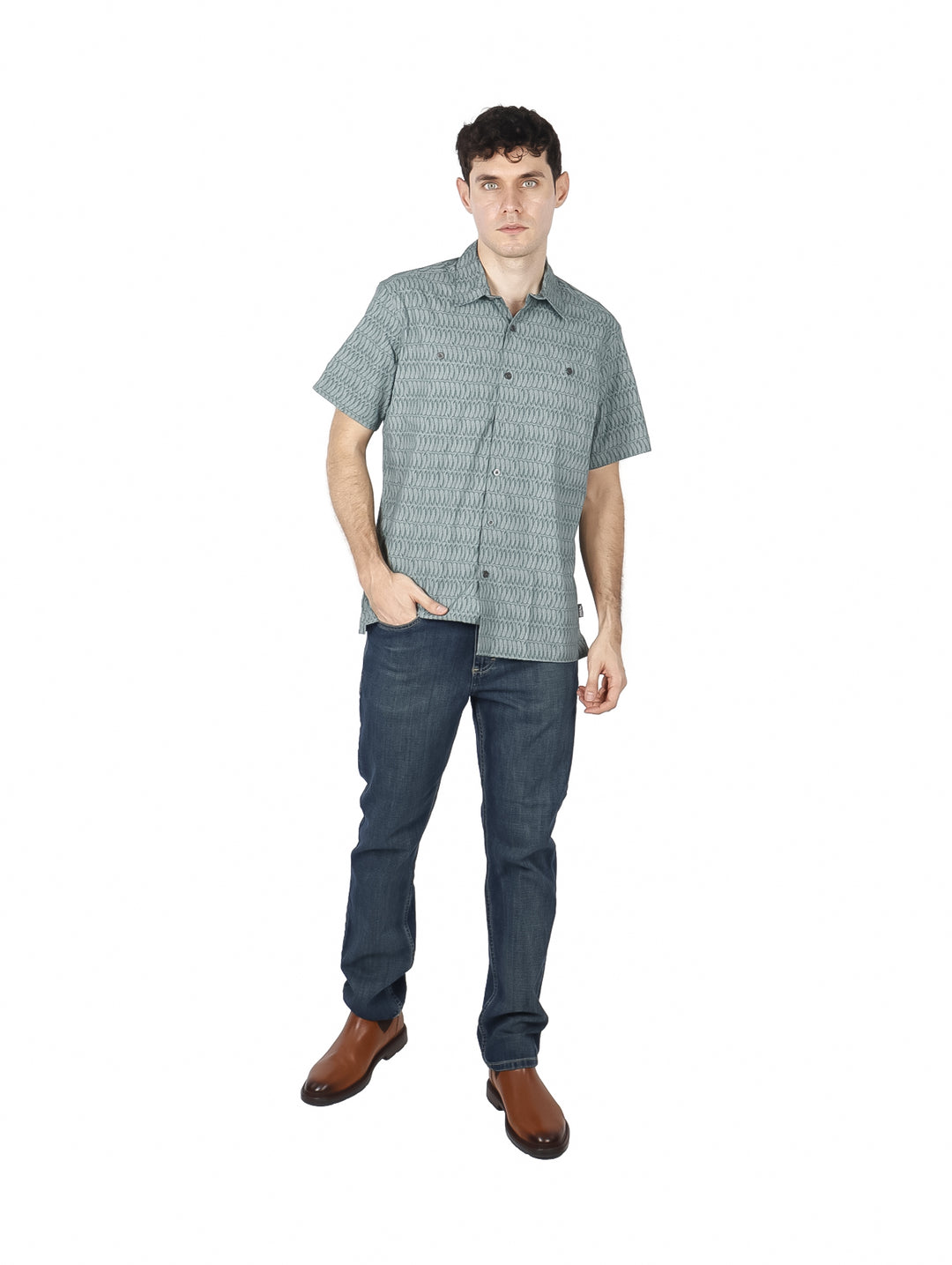 Camisa Eddie Bauer Rainier 3.0 Verde Alpine para Hombre