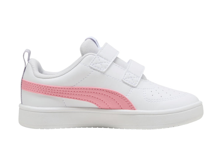 Tenis PUMA Rickie V Blanco y Rosa para Niña