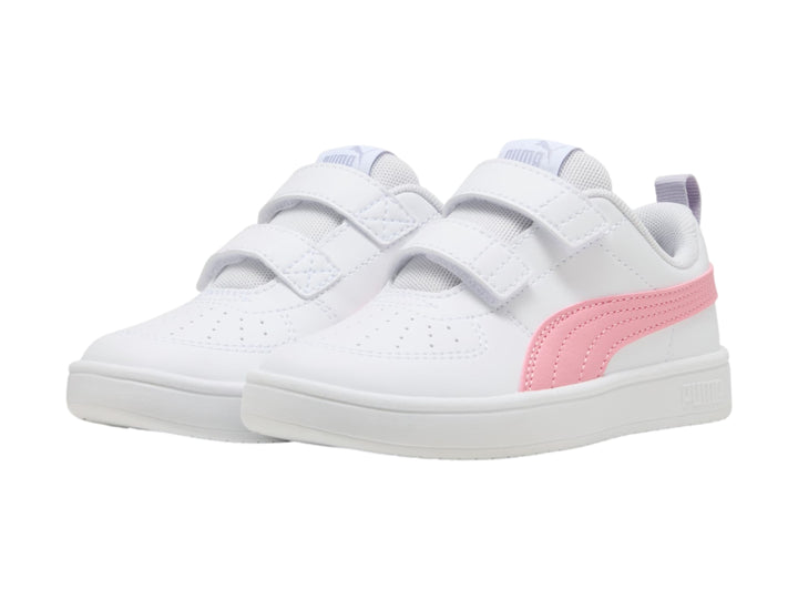 Tenis PUMA Rickie V Blanco y Rosa para Niña