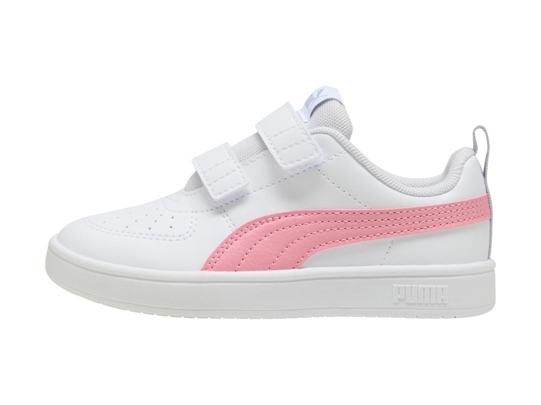 Tenis PUMA Rickie V Blanco y Rosa para Niña