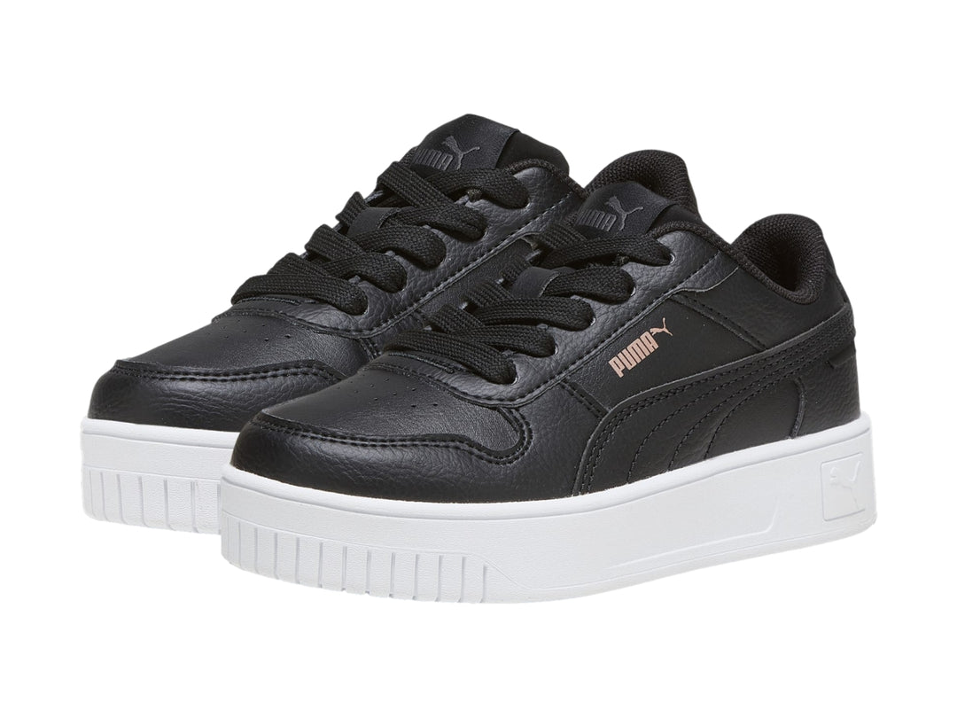 Tenis PUMA Carina Street Negro y Oro Rosa para Niña