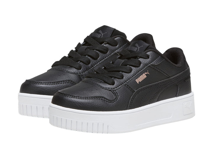 Tenis PUMA Carina Street Negro y Oro Rosa para Niña