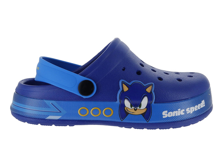 Sandalias Clogs Vavito Sonic Azul para Niño