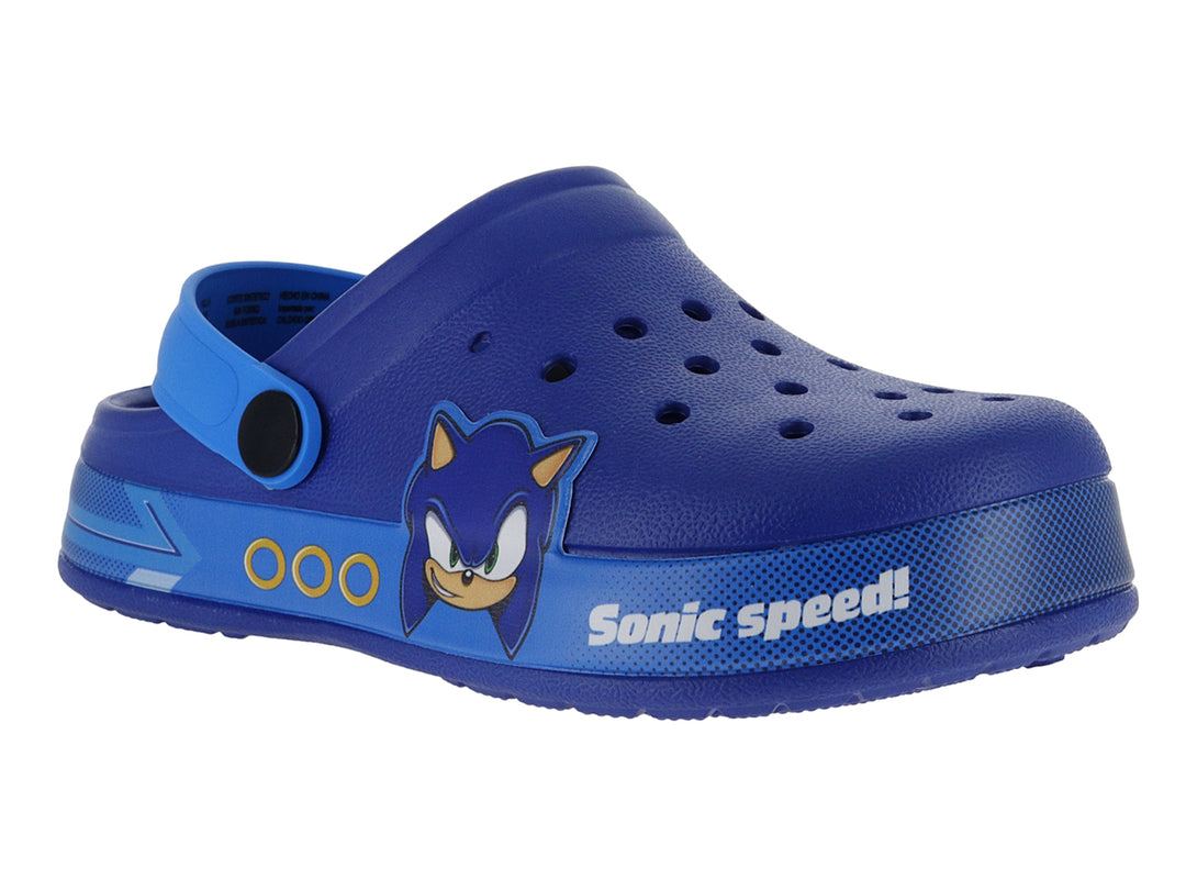 Sandalias Clogs Vavito Sonic Azul para Niño