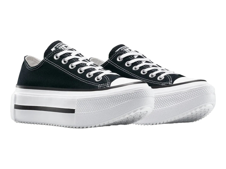 Tenis Converse Double Stack Negro Blanco para Mujer