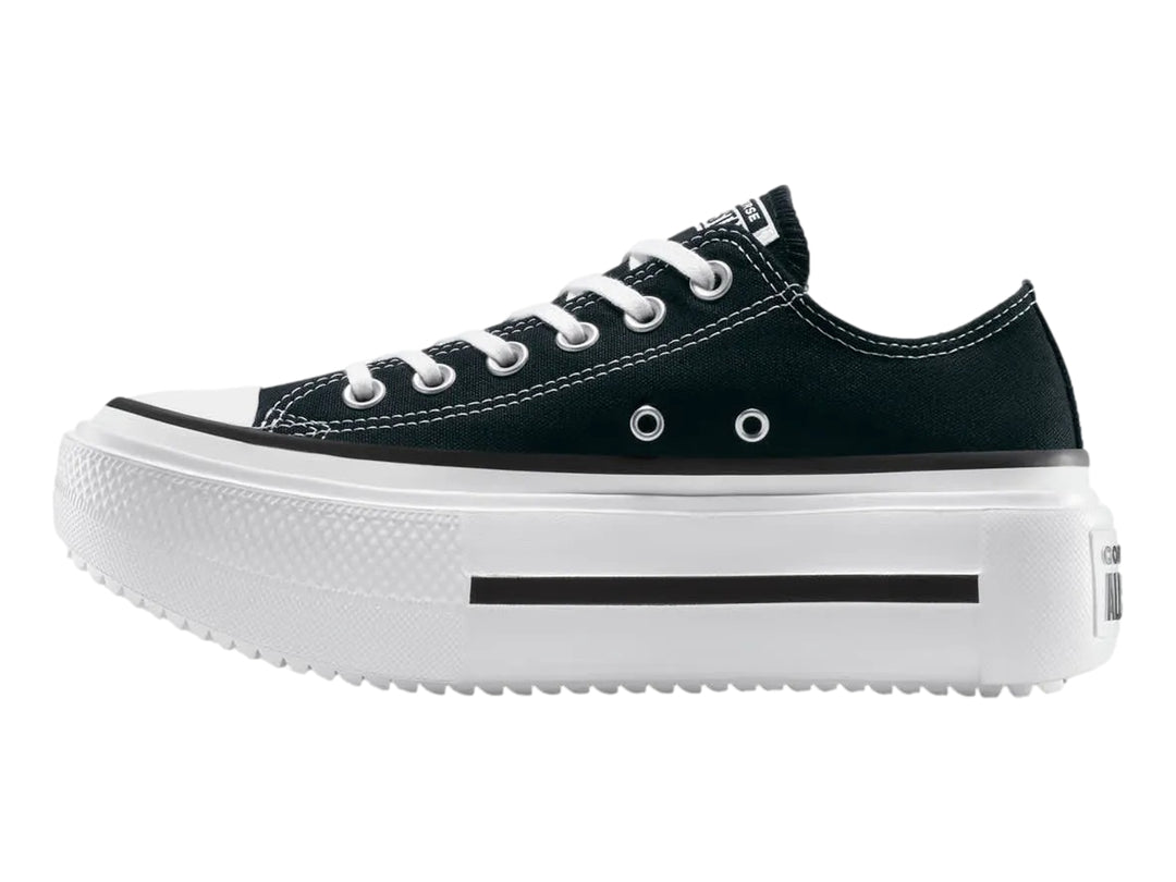 Tenis Converse Double Stack Negro Blanco para Mujer