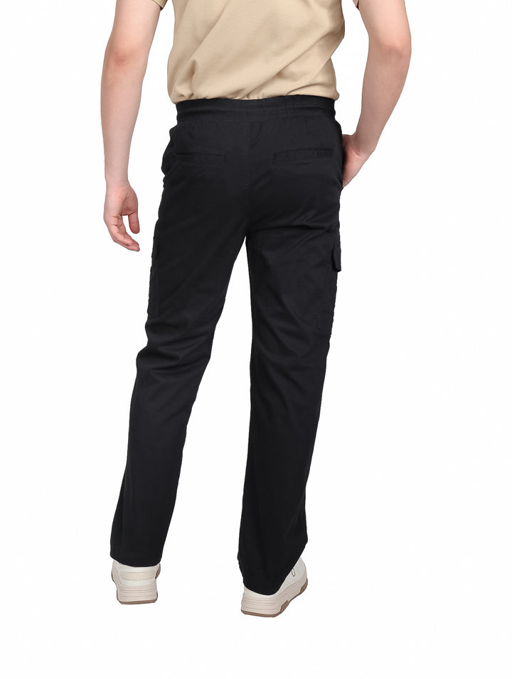 NYD Jeans Pantalón Cargo Negro para Hombre