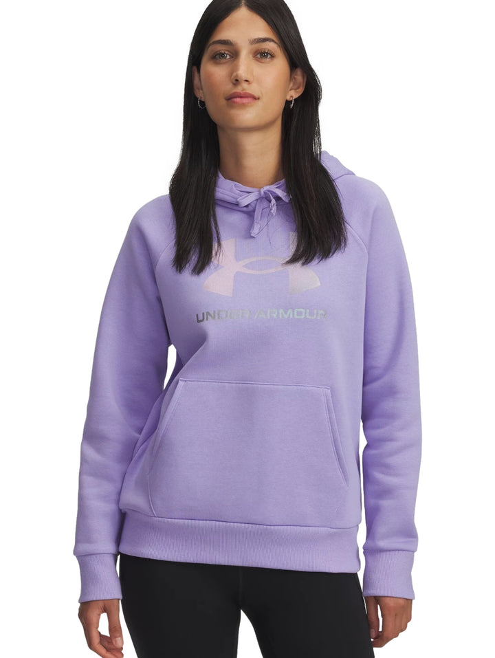 Sudadera Under Armour Rival Fleece Shimmer Morado para Mujer