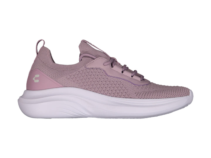 Tenis deportivos Charly color rosa con suela blanca para caminar.