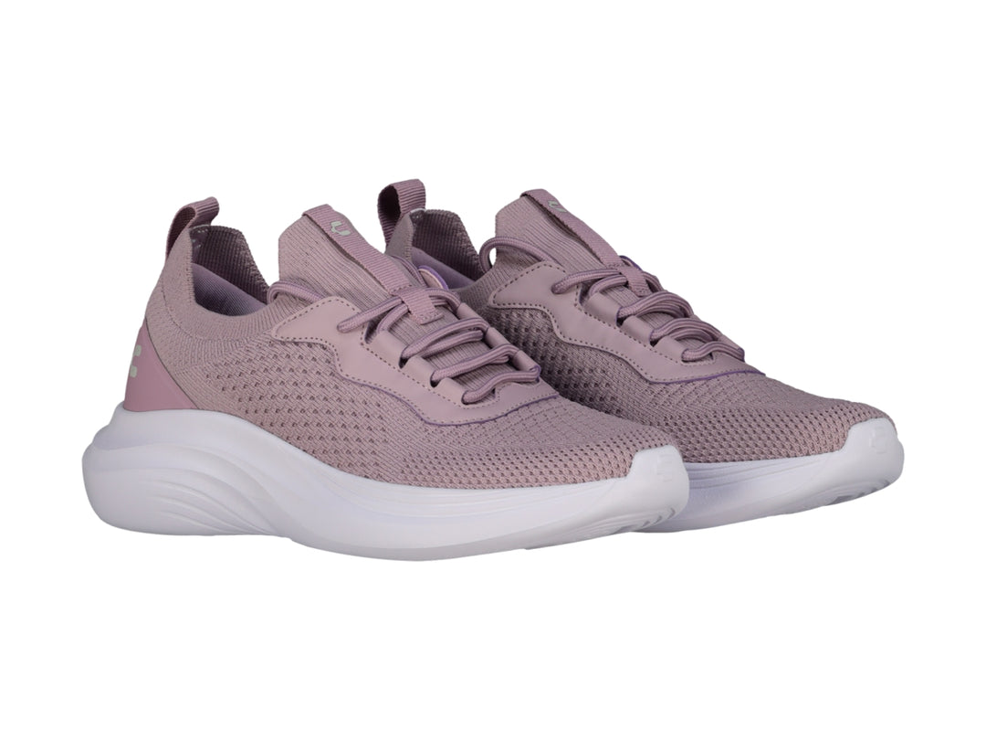 Tenis deportivos Charly color rosa con suela blanca para caminar.