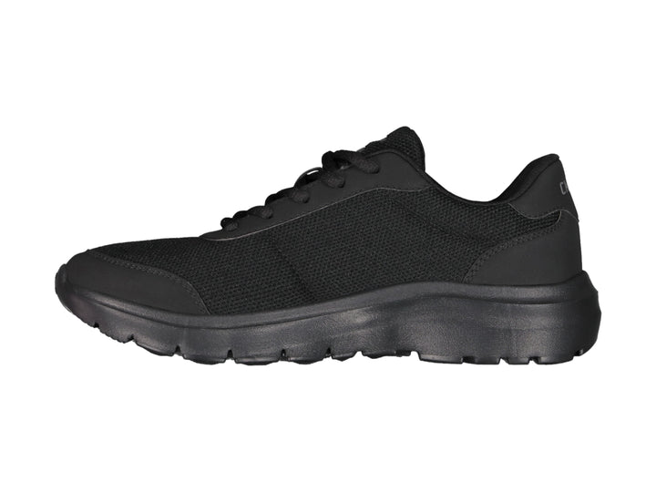 Tenis casuales Charly color negro con suela gruesa y tejido transpirable.