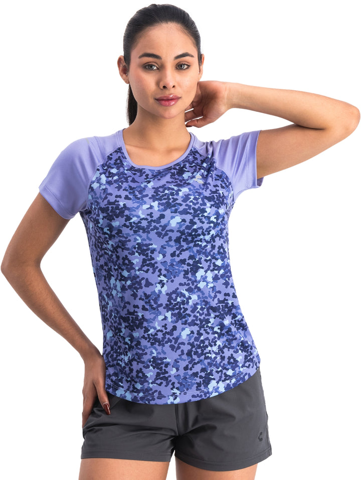 Playera Charly Manga Corta Color Lavanda para Mujer