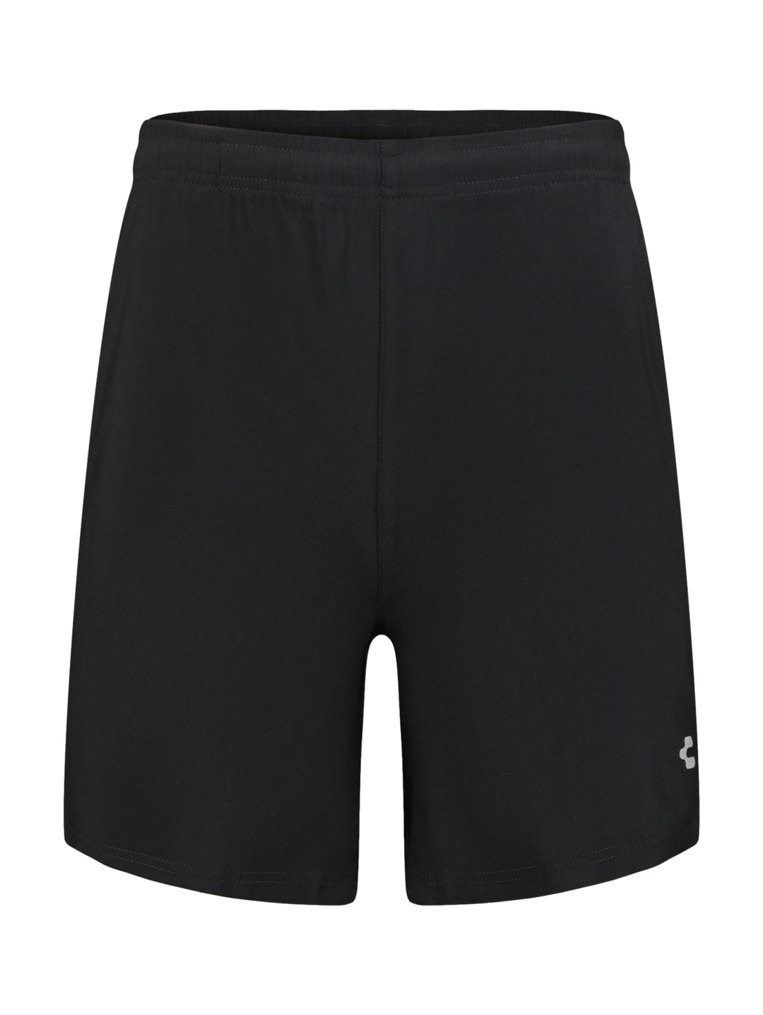Short deportivo color negro con cintura elástica y pequeño logo lateral.