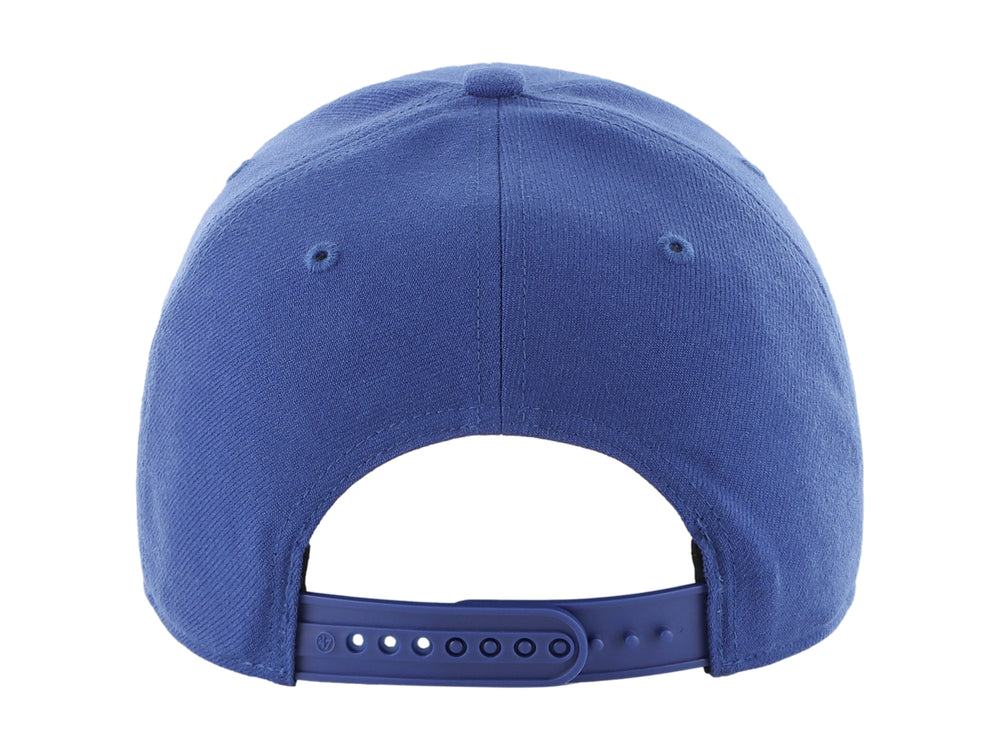 Gorra de béisbol color azul royal con logotipo bordado en blanco de los Dodgers de Los Ángeles.
