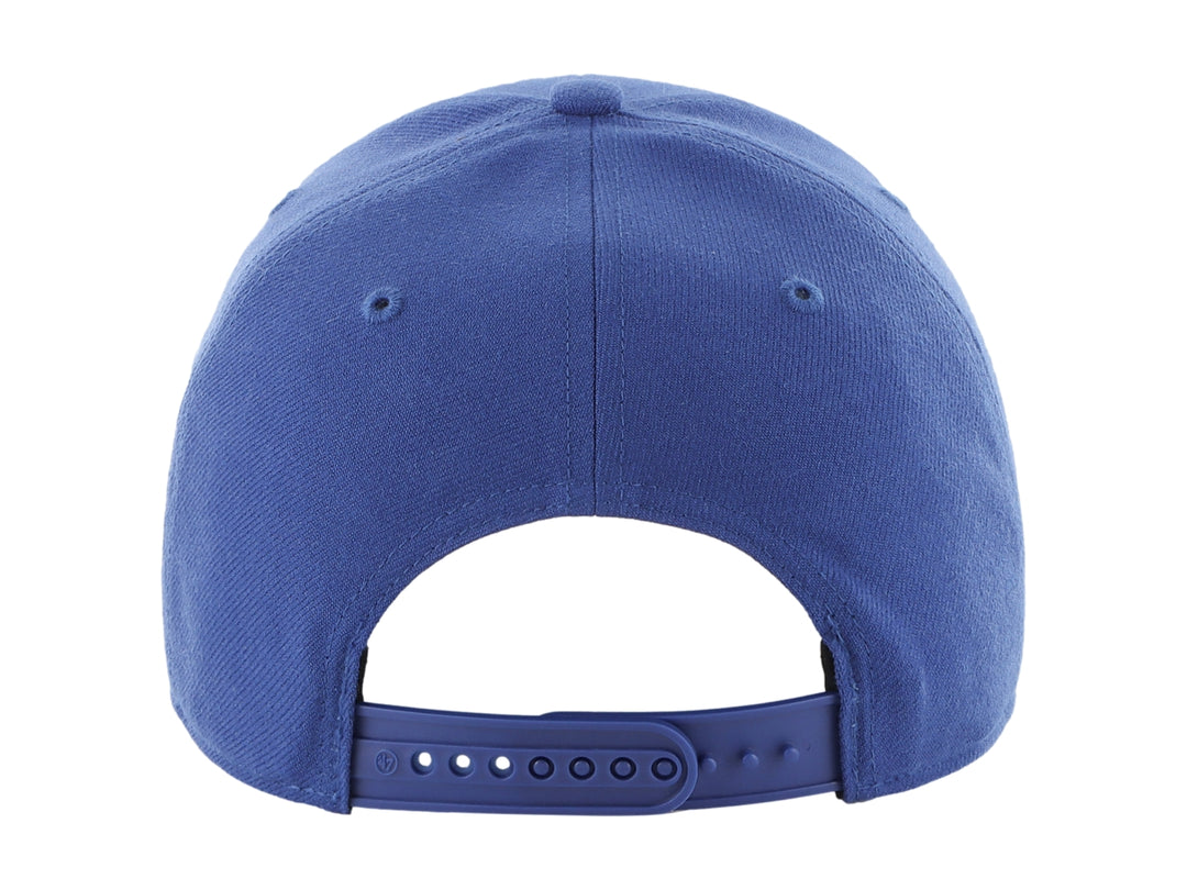 Gorra de béisbol color azul royal con logotipo bordado en blanco de los Dodgers de Los Ángeles.