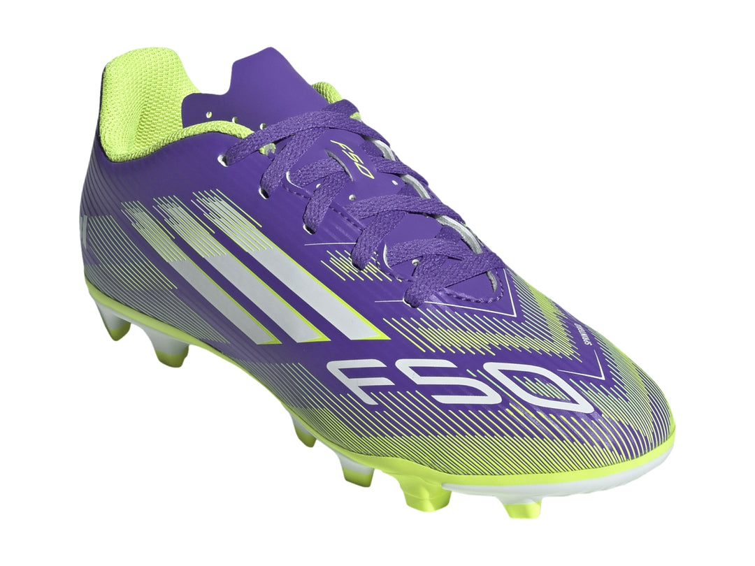 Tenis Taquetes Adidas F50 Club Morado para Niño