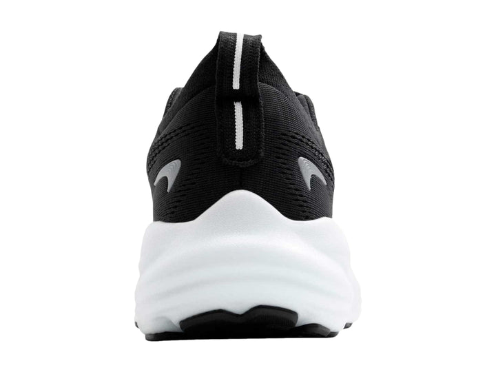 Tenis deportivos Brooks Glycerin 22 en color negro con suela blanca y detalles plateados.